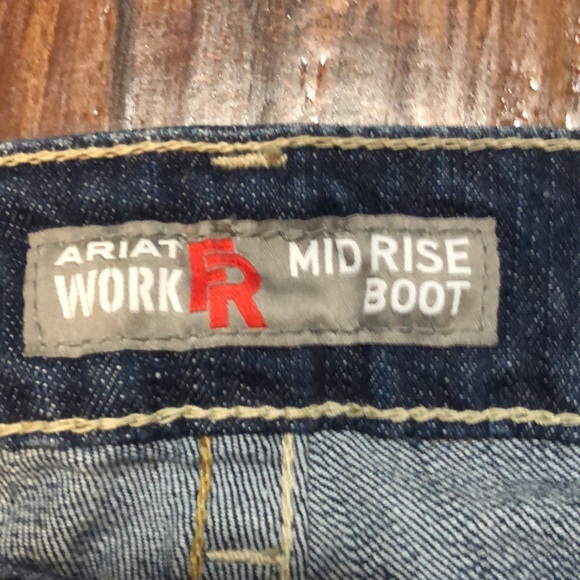 Artist 32x28 Mid Rise bootcut fire resistant denim blue work jeans EUC - Picture 3 of 7